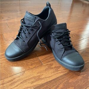 Woobies tactical Mod-1 shoes men’s 12 black canvas low slip resistant cap toe.